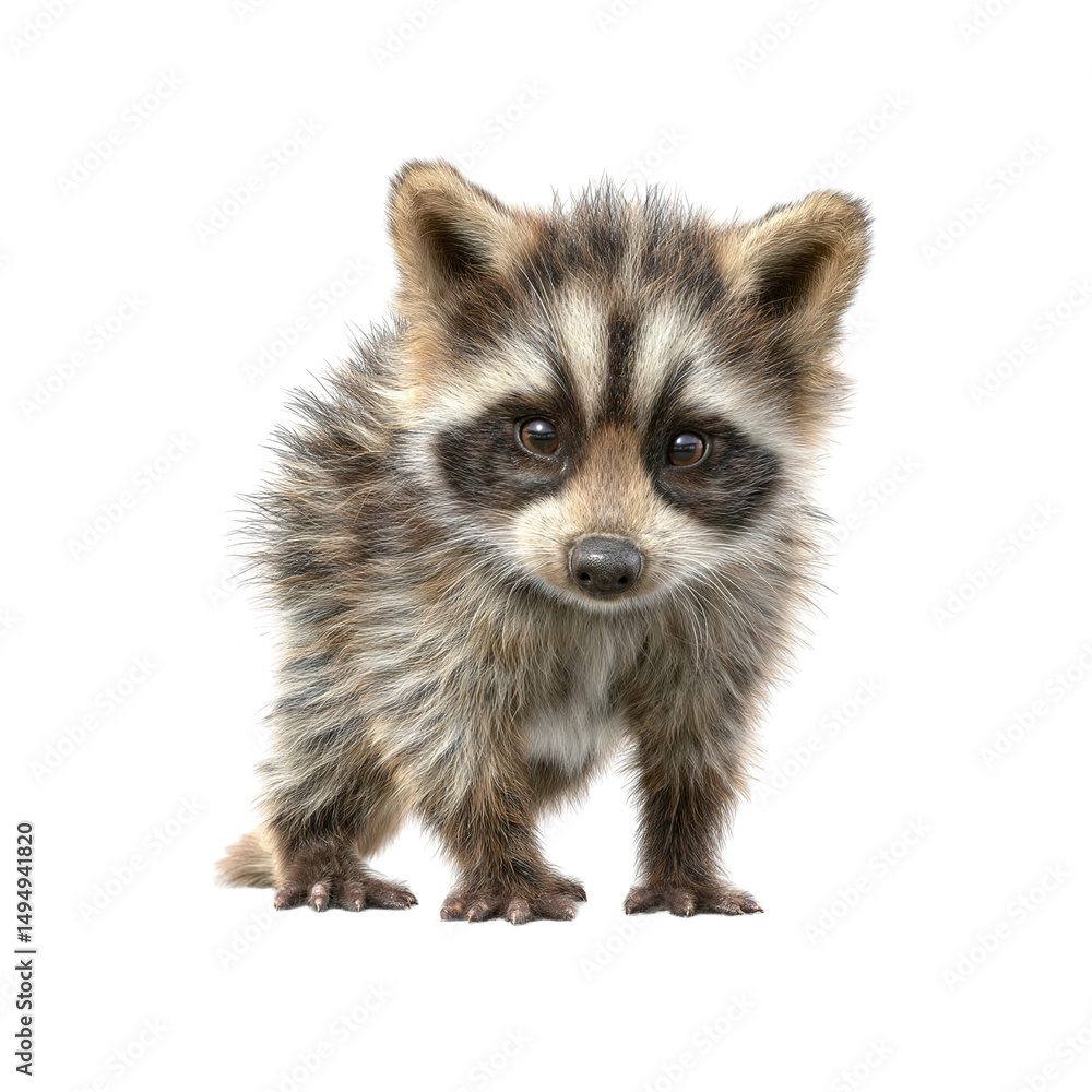 Adorable Baby Raccoon Portrait Wild North American Mammal Close-Up Adorable Baby Raccoon Portrait Wild North American Mammal Close-Up