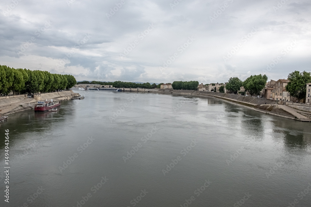 Fototapeta premium Le Rhône river, Arles, France