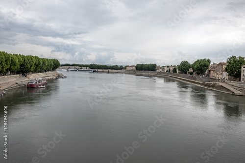 Le Rhône river, Arles, France