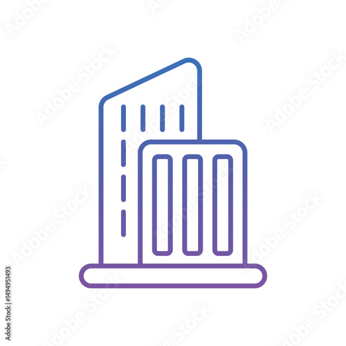 Commercial Building Vector icon