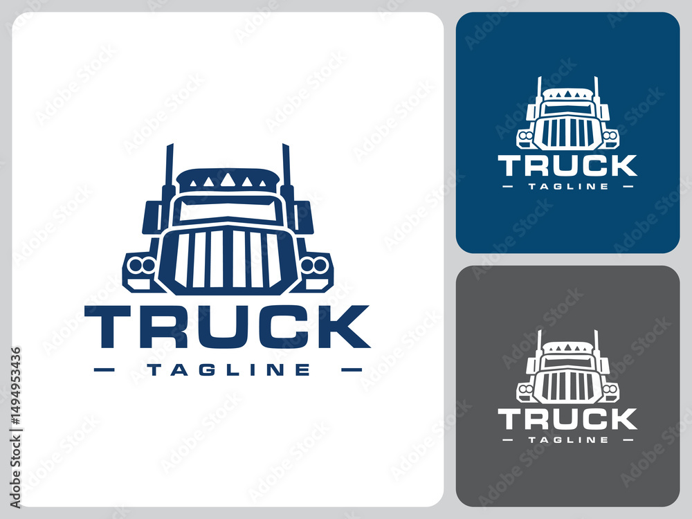 Naklejka premium big truck logo vector design