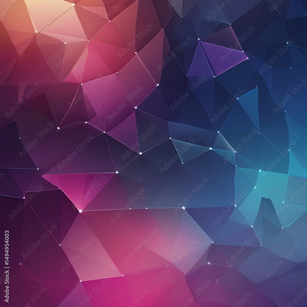 Obraz premium Abstract Pink Blue Geometric Polygonal Background,