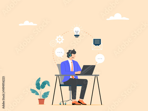 Customer service listens to customer problems and suggestions