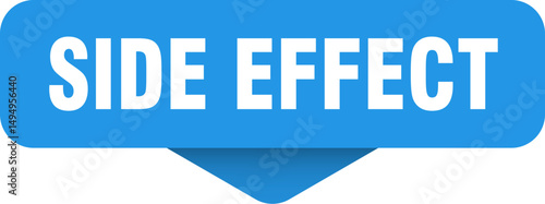side effect sticker. side effect sign on transparent background