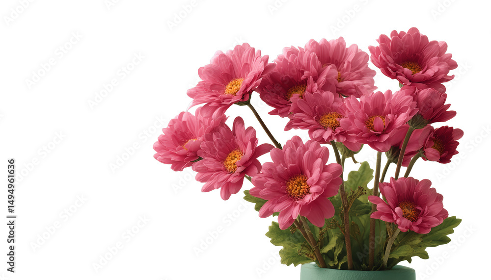 Fototapeta premium [Transparent Background PNG]Pink Flower Bouquet on White Background