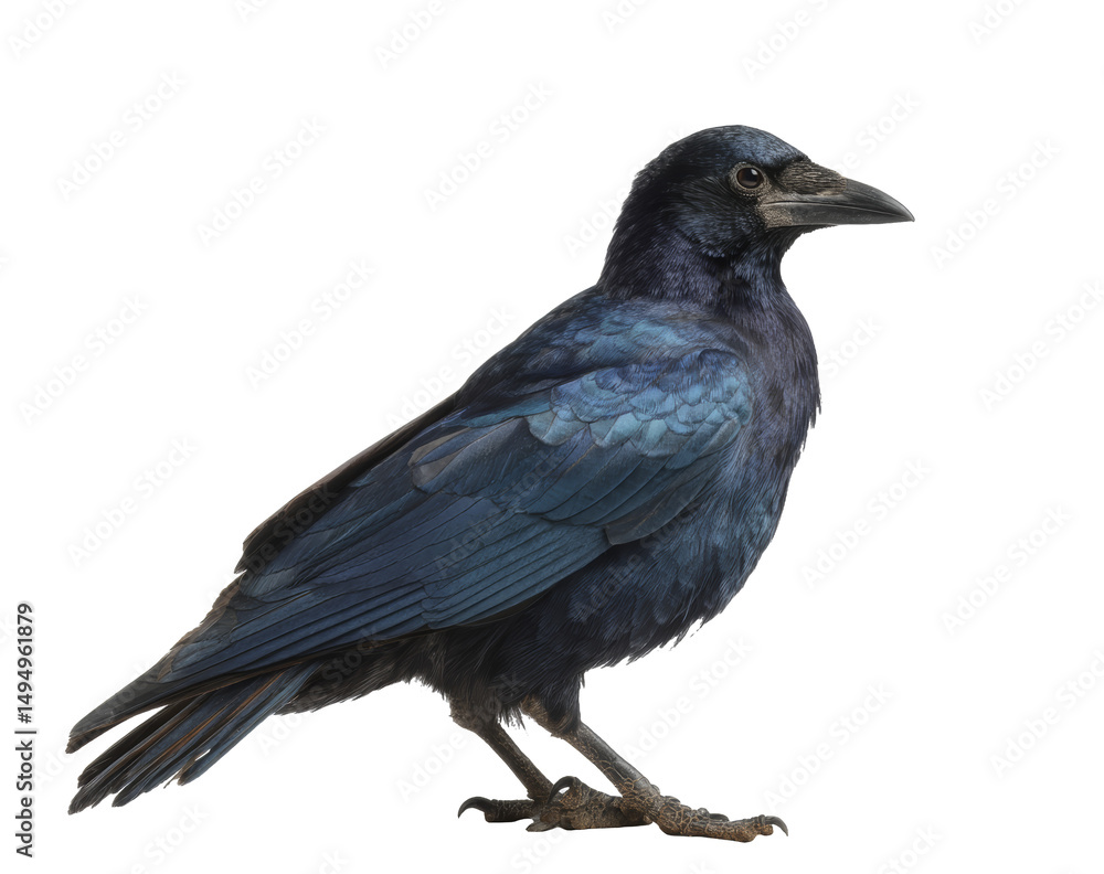 Obraz premium [Transparent Background PNG]Close-up Photo of a Beautiful Crow