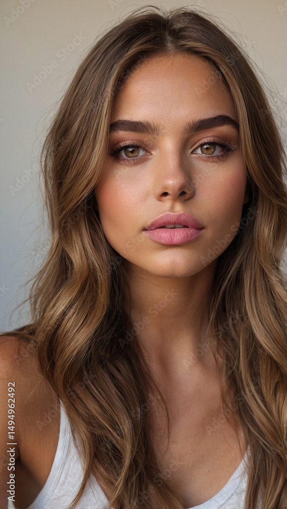 Fototapeta premium beauty portrait with makeup closeup