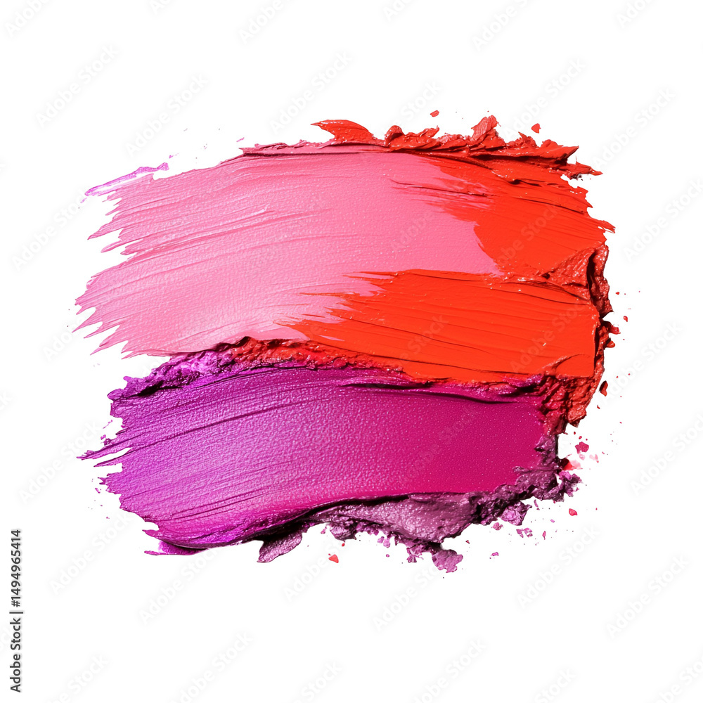 Pink, Orange, Purple Lipstick Swatches Makeup Beauty Cosmetic Texture