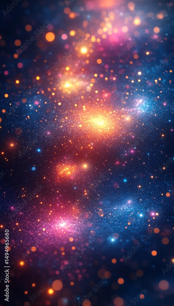 Fototapeta premium Abstract glowing cosmic space background