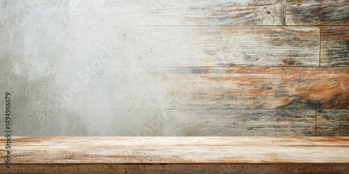 Rustic wooden planks create a calming atmosphere in a minimalistic eco-kitchen space with soft daylight
