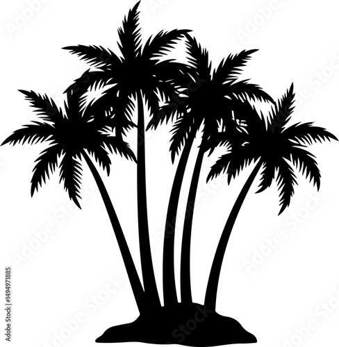 Tropical Palm Trees Silhouette