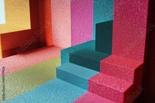 Colorful three-dimensional ...