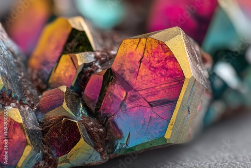 Colorful close-up of irides...