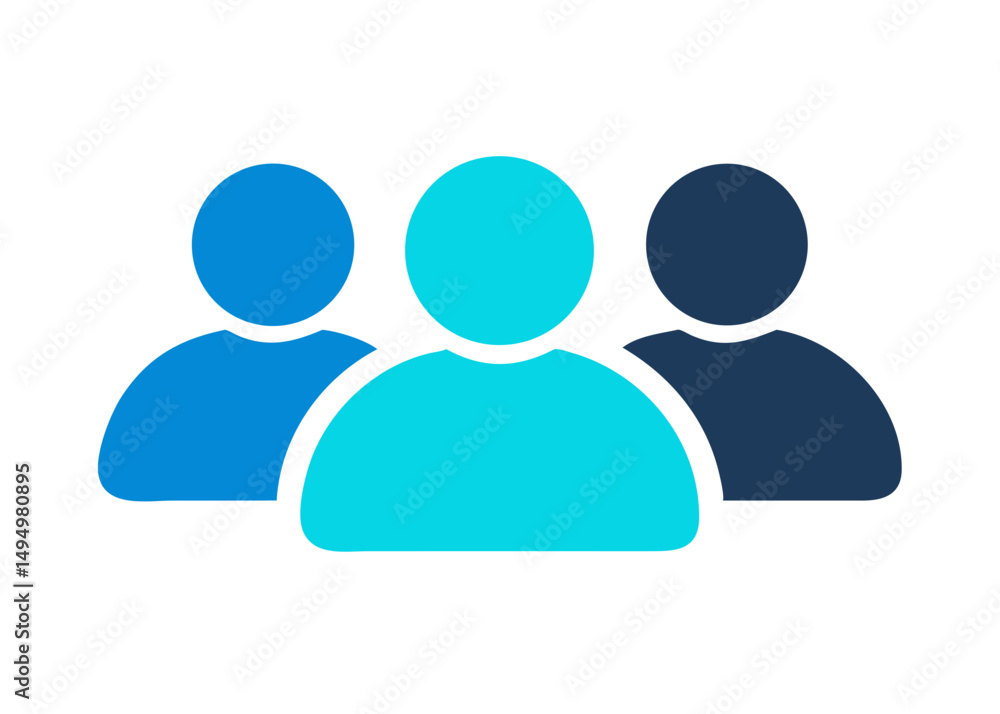 Group of people or group of users / friends flat icon for apps and websites. Vector illustration graphic design concept. Group of people or group of users / friends flat icon for apps and websites. Vector illustration graphic design concept.