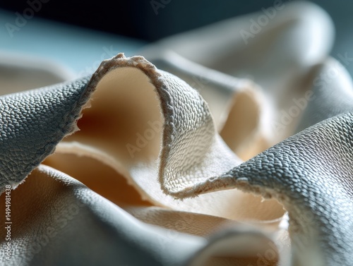 Curved folds of textured, l...