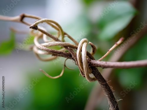 Entwined plant tendrils wit...