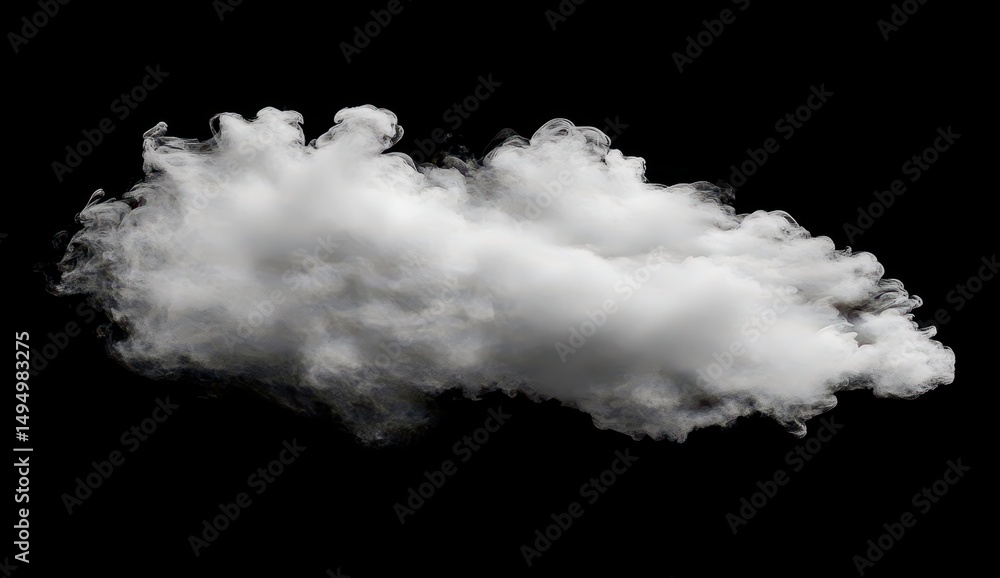 Isolated white cloud against black Isolated white cloud against black
