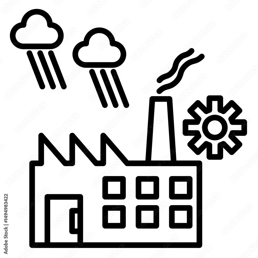 Fototapeta premium Factory Vector Icon