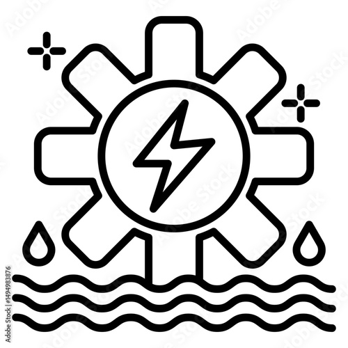Hydro Power Vector Icon