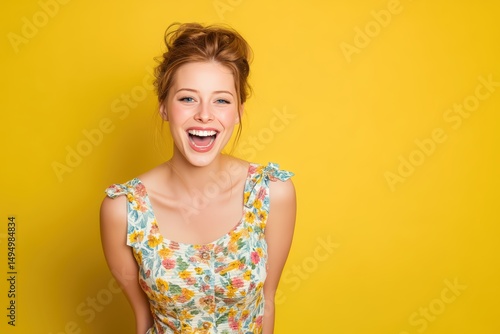 Cheerful young woman with a...