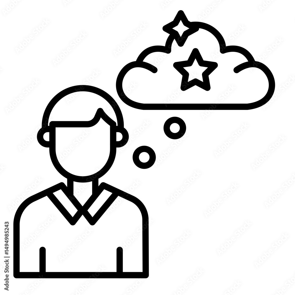 Obraz premium Dream Vector Icon