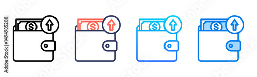 Budgeting icon sheet multiple style collection