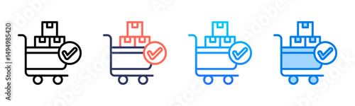 Procurement icon sheet multiple style collection