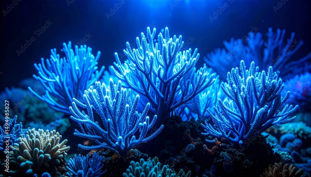 Naklejka premium coral reef and diver