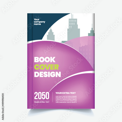 Modern vertical Book cover template for annual report, magazine cover, booklet, portfolio, flyer or poster design, suitable for Business and corporate brochure, leaflet cover geometric layout design