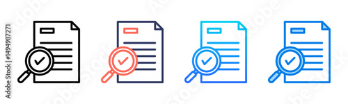 Auditing icon sheet multiple style collection