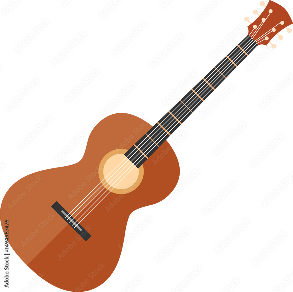 Fototapeta premium illustration on guitar musical instrument