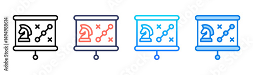 Strategy icon sheet multiple style collection
