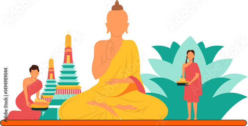 Loy Krathong Siamese festival of Lights traditional celebration of Thailand
