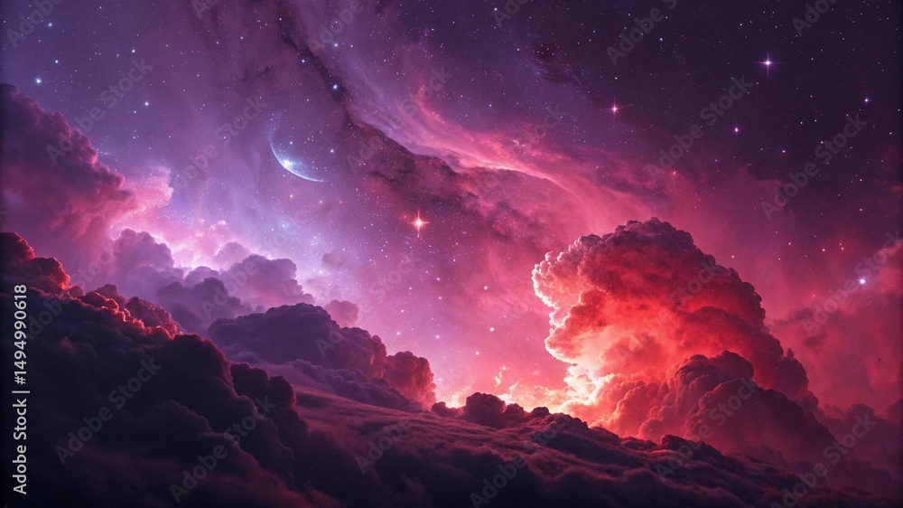 Naklejka premium Galaxy background