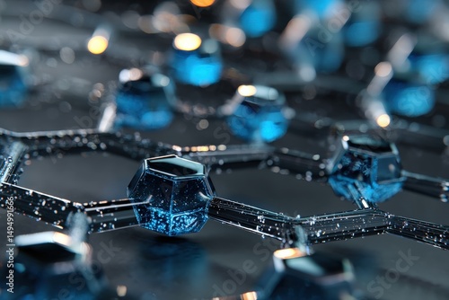 Hexagonal blue molecular st...