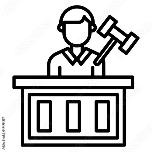 Judge Vector Icon