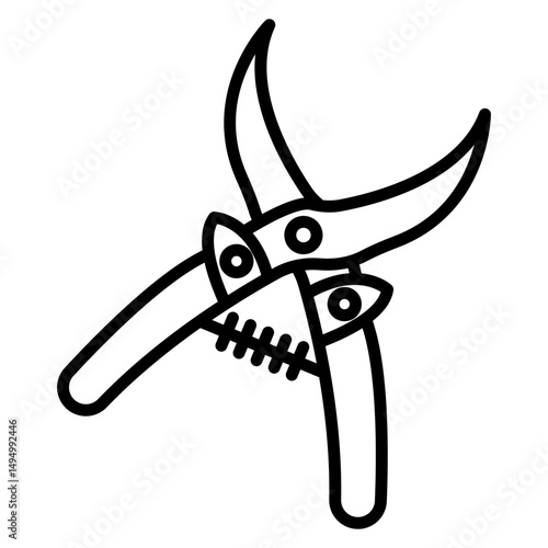 Pruning Shears Vector Icon