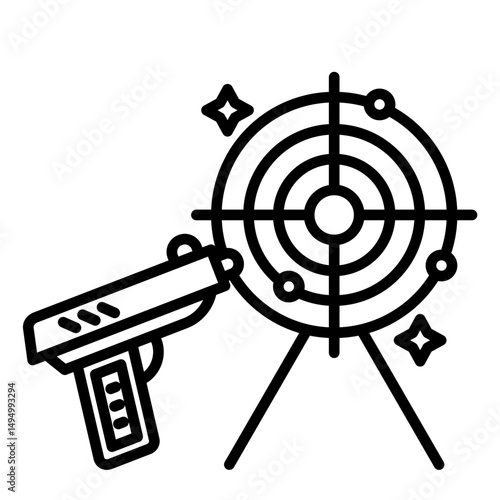 Shooting Range Vector Icon