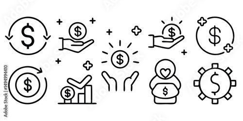   "Minimal Black Vector Icon Group",