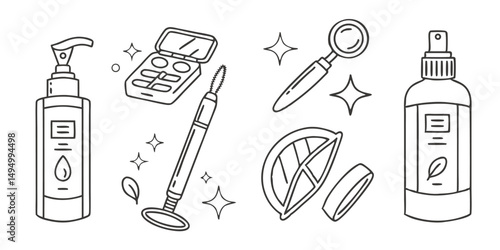   "Black Line Style Vector Icons Bundle",