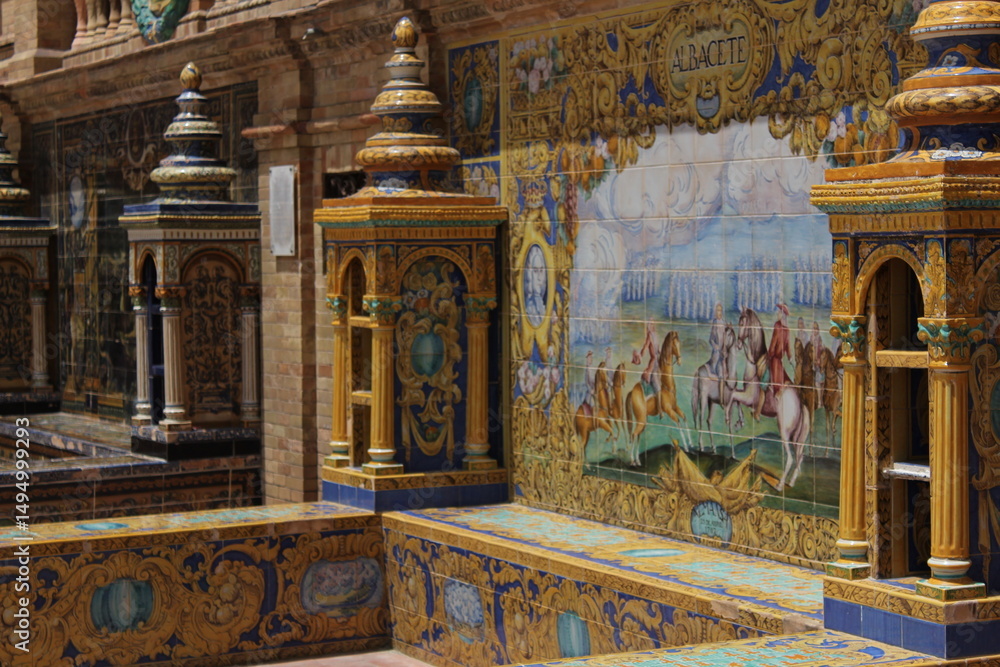 Obraz premium Plaza de España, Seville – Iconic Landmark of Spanish Renaissance Revival