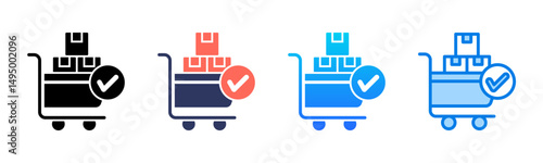 Procurement icon sheet multiple style collection