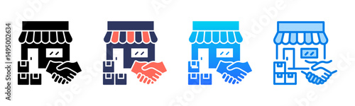 Vendors icon sheet multiple style collection