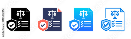 Compliance icon sheet multiple style collection