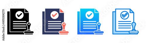 Approvals icon sheet multiple style collection