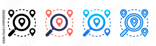 Tracking icon sheet multiple style collection
