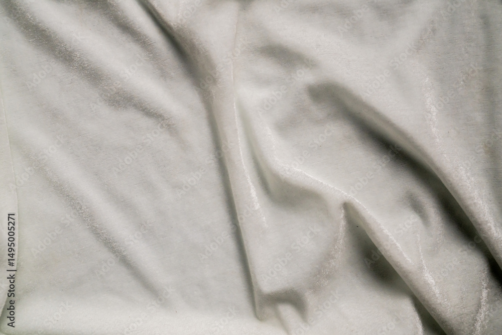 Fototapeta premium Soft White Fabric with Texture and Folds