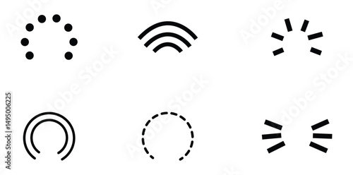 motion effect sign and signal element icons vectors illustration 