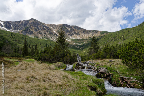 mountain landscape with blue sky