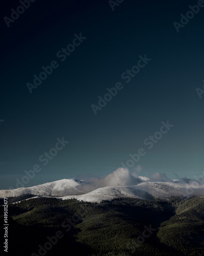 snow covered mountains